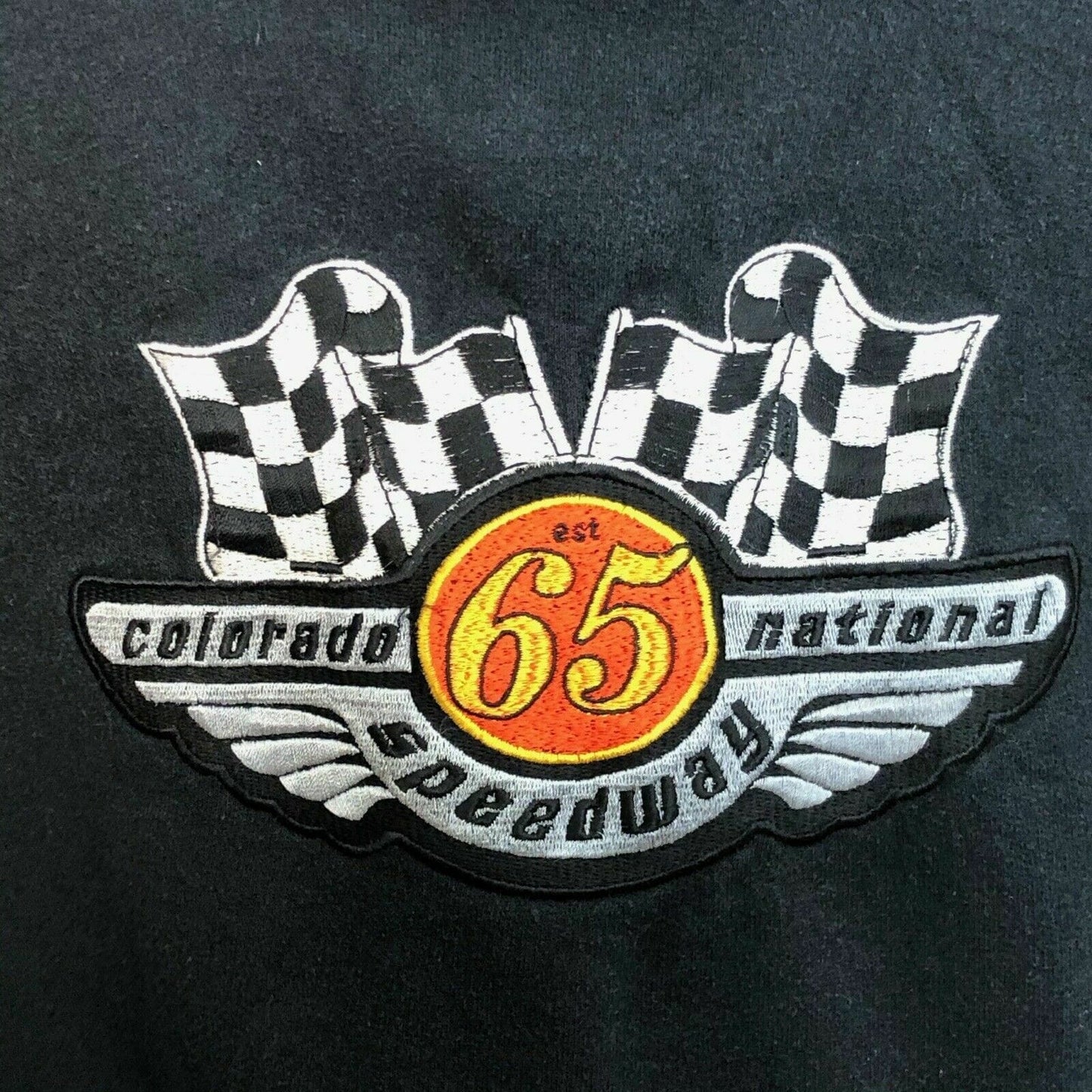 Gildan Men's Black Colorado National Speedway Embroidered Sweatshirt Hoodie - Size L