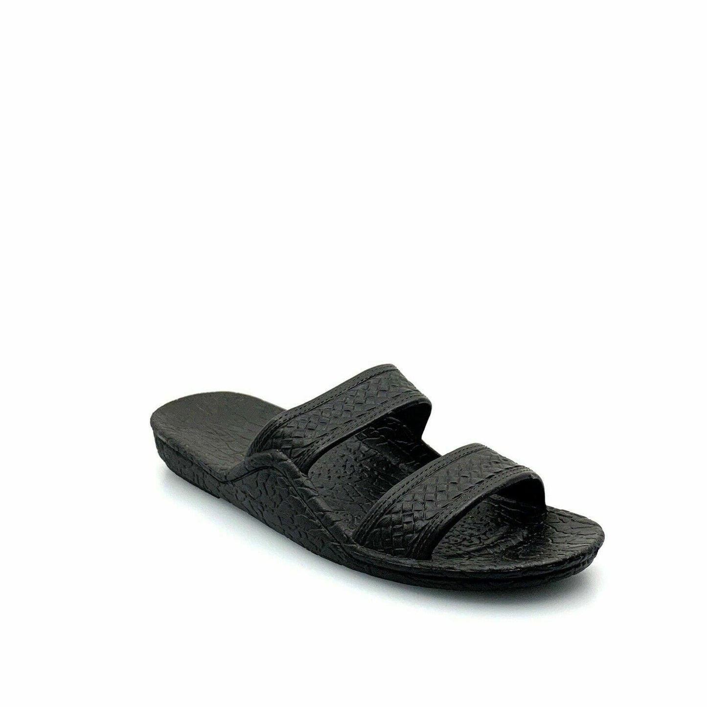 Pali Hawaii Size 13 Black Rubber Sandals Classic Jandals Slides Shower Shoes