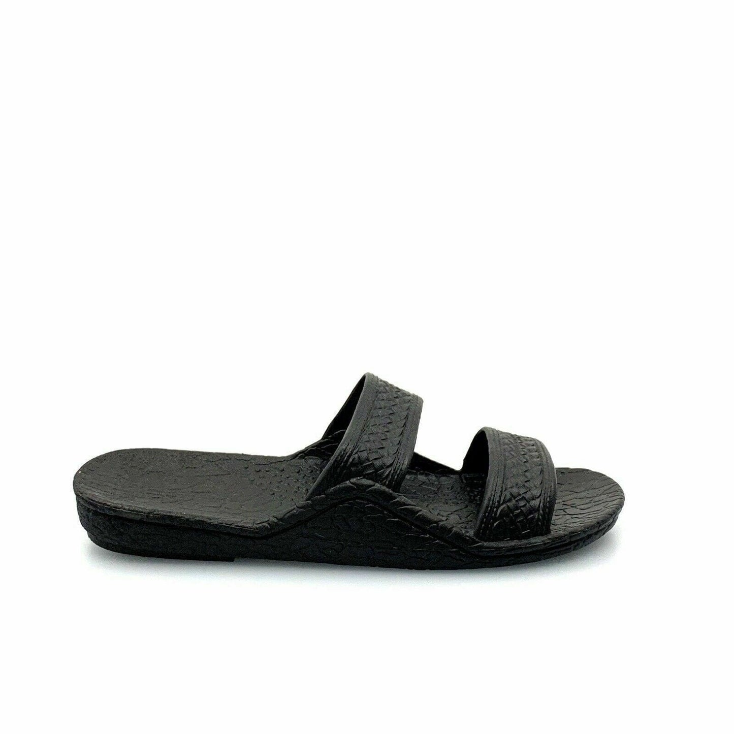 Pali Hawaii Size 13 Black Rubber Sandals Classic Jandals Slides Shower Shoes