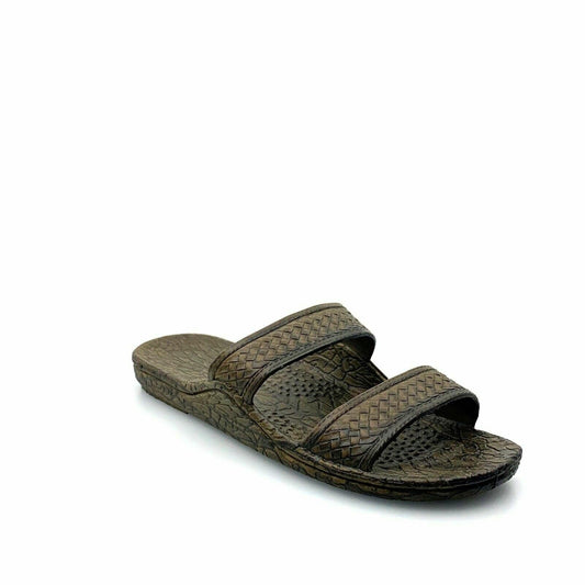Pali Hawaii Size 5 Brown Rubber Sandals Classic Jandals Slides Shower Shoes