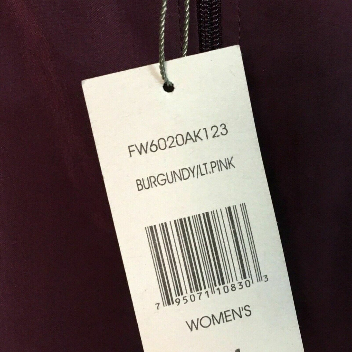 Women's Burgundy and Pink Colorblock Full-Zip Athletic Jacket - Size M - Green Tea