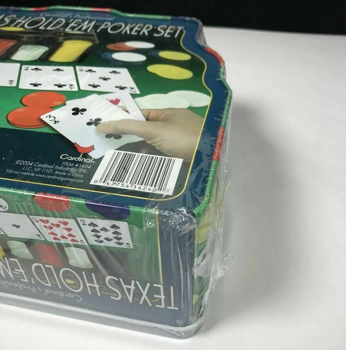 Texas Hold Em Poker Game Chips Rack Cards Dealer Button Felt Playing Surface New