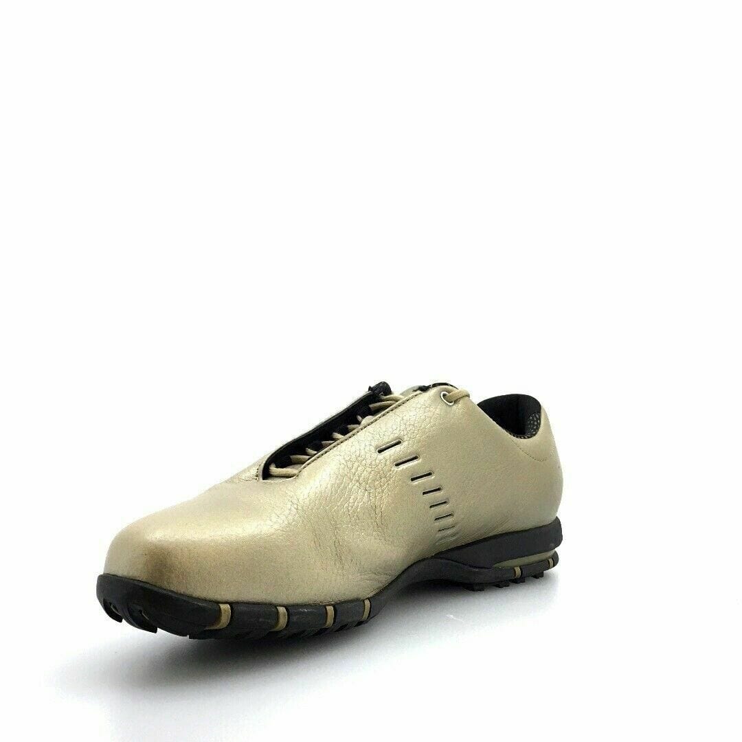 Nike Womens Air TAC Size 9.5 Gold Golf Shoes Lace Up Soft Spikes Turf