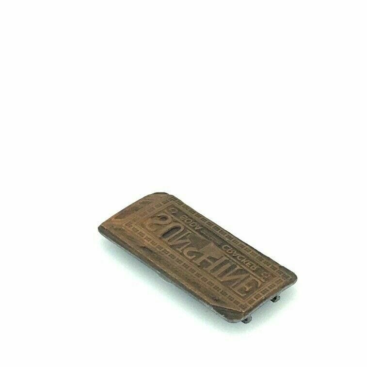 Vintage Advertising Metal Printing Press Block Plate “SUNSHINE SODA CRACKERS”