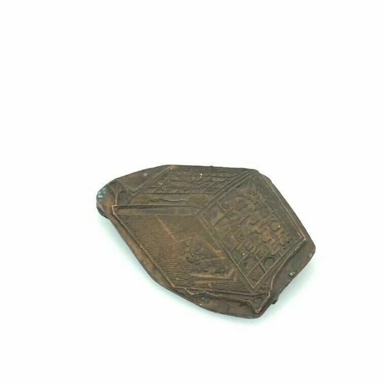 Vintage Advertising Metal Printing Block Plate “SUNSHINE GRAHAM CRACKERS”