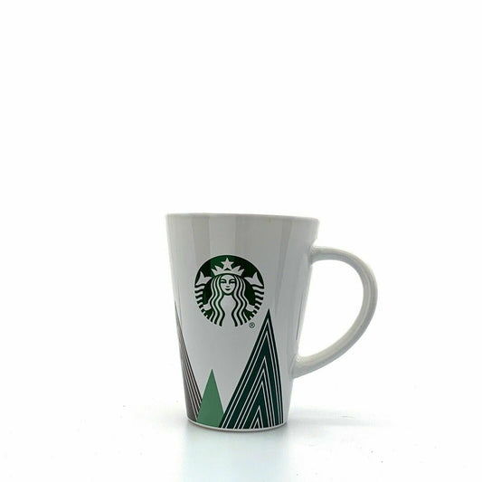 Starbucks Green Mermaid Logo Coffee Cup, White  - Red / Green Mountains - 16 fl oz