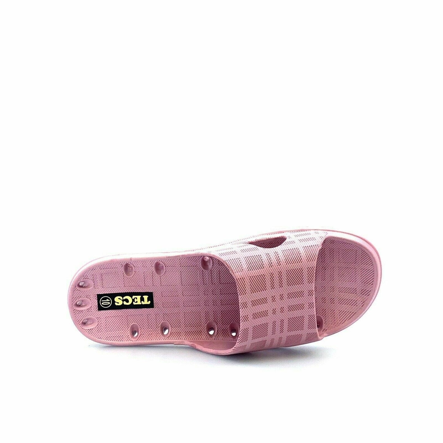 Tecs Womens Size 10 Pink Slides Beach Water Shower Shoes Sandals