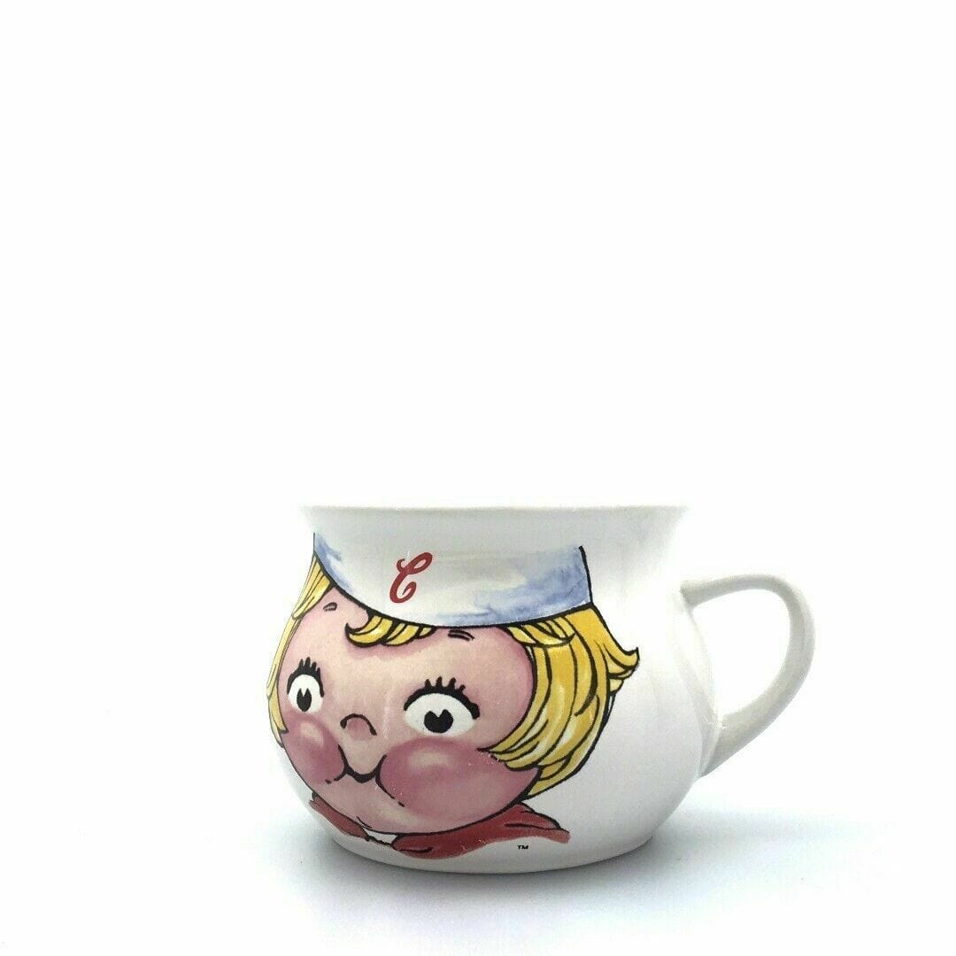 Vintage Houston Harvest 1998 Campbell Soup Kid White Porcelain Cup Bowl 16 oz
