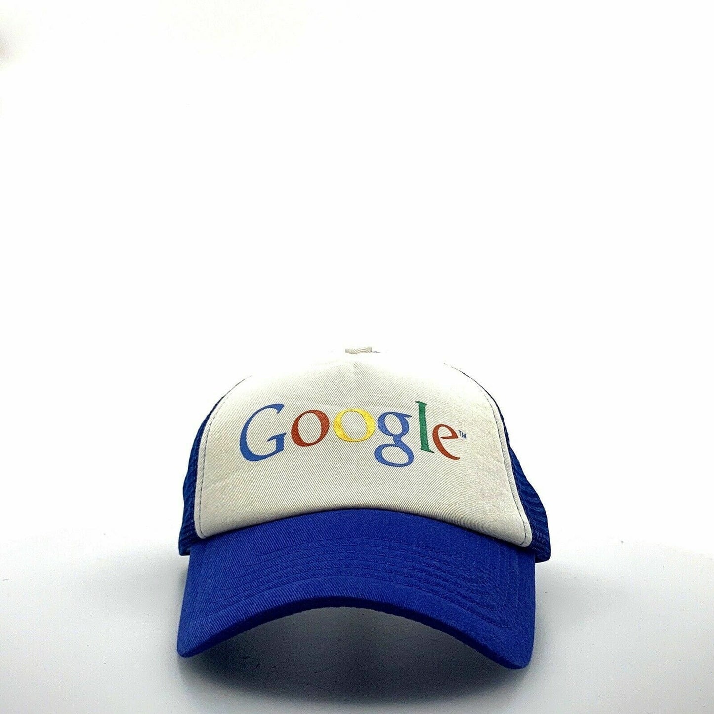 Google Blue White Mesh Foam SnapBack Trucker Hat OSFA