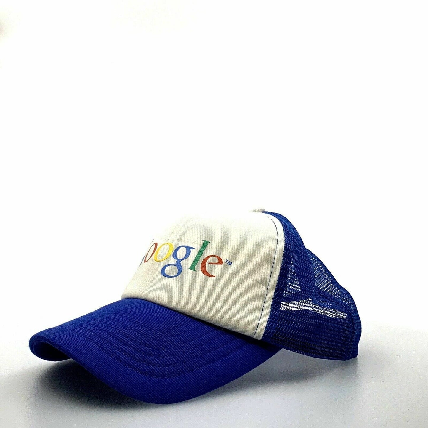 Google Blue White Mesh Foam SnapBack Trucker Hat OSFA