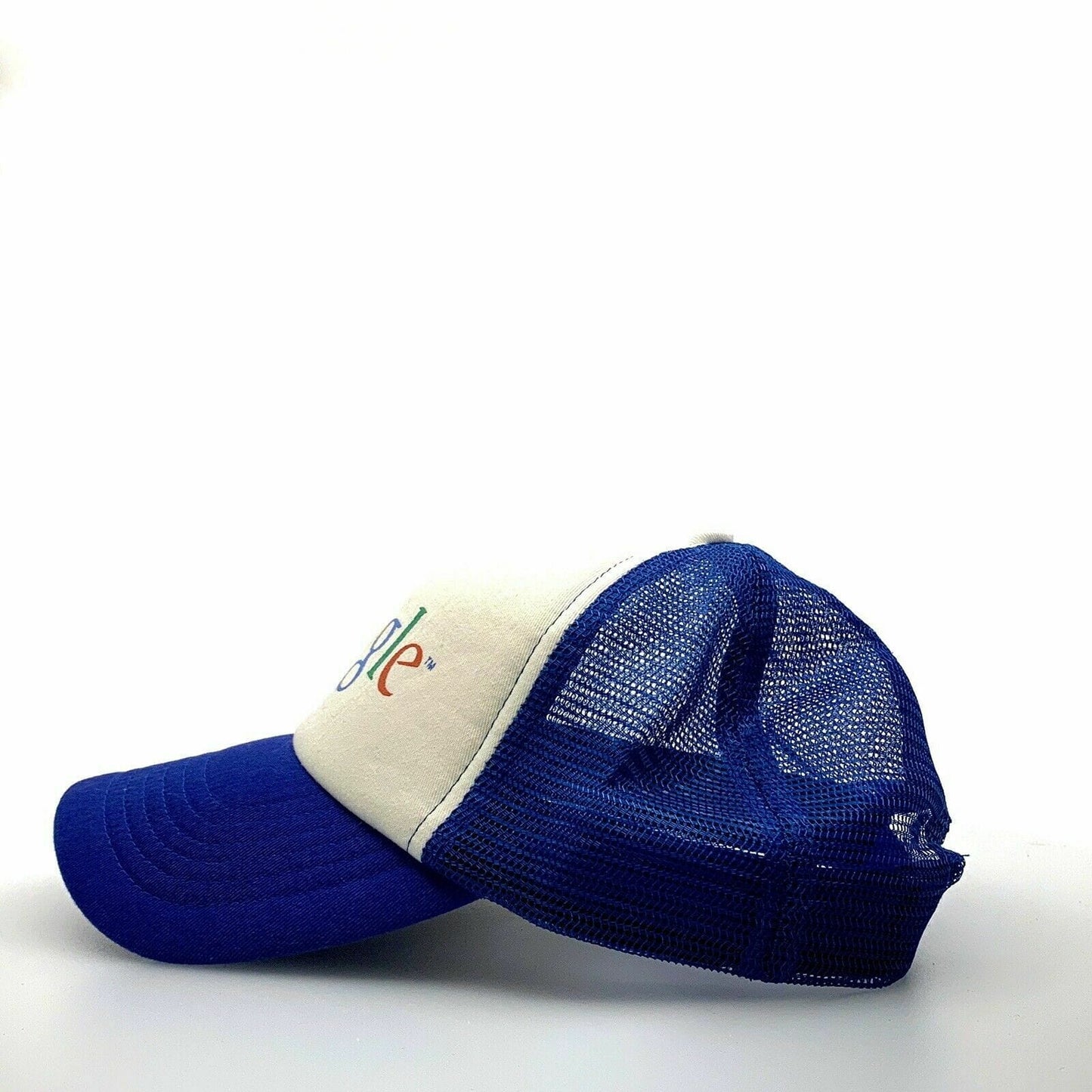 Google Blue White Mesh Foam SnapBack Trucker Hat OSFA