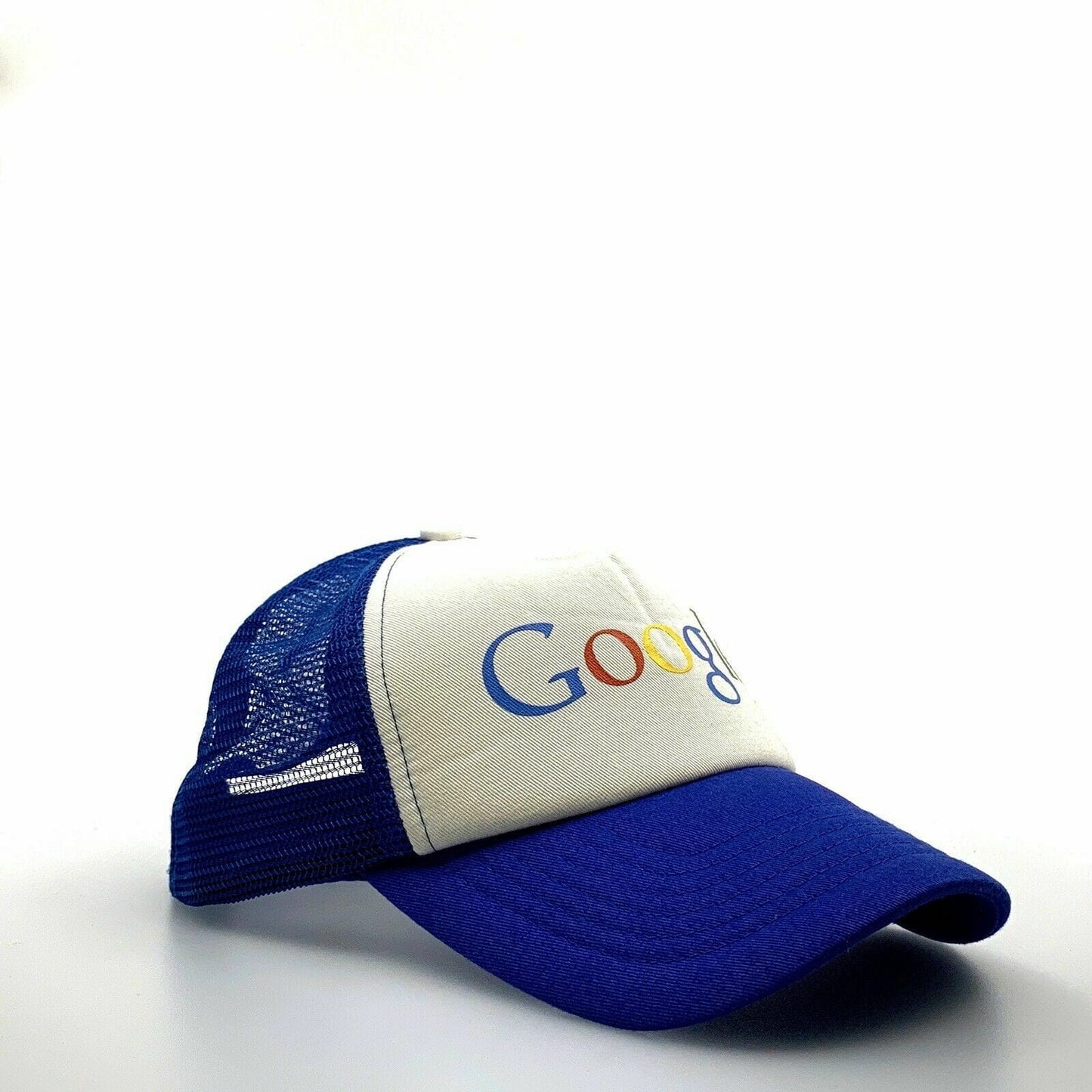 Google Blue White Mesh Foam SnapBack Trucker Hat OSFA