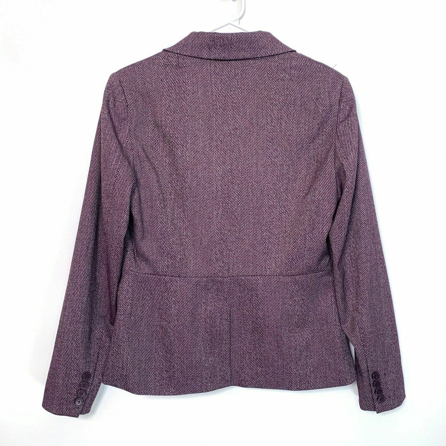 New York & Company Womens Size 8 Purple Blazer Jacket Lined Tweed Classic