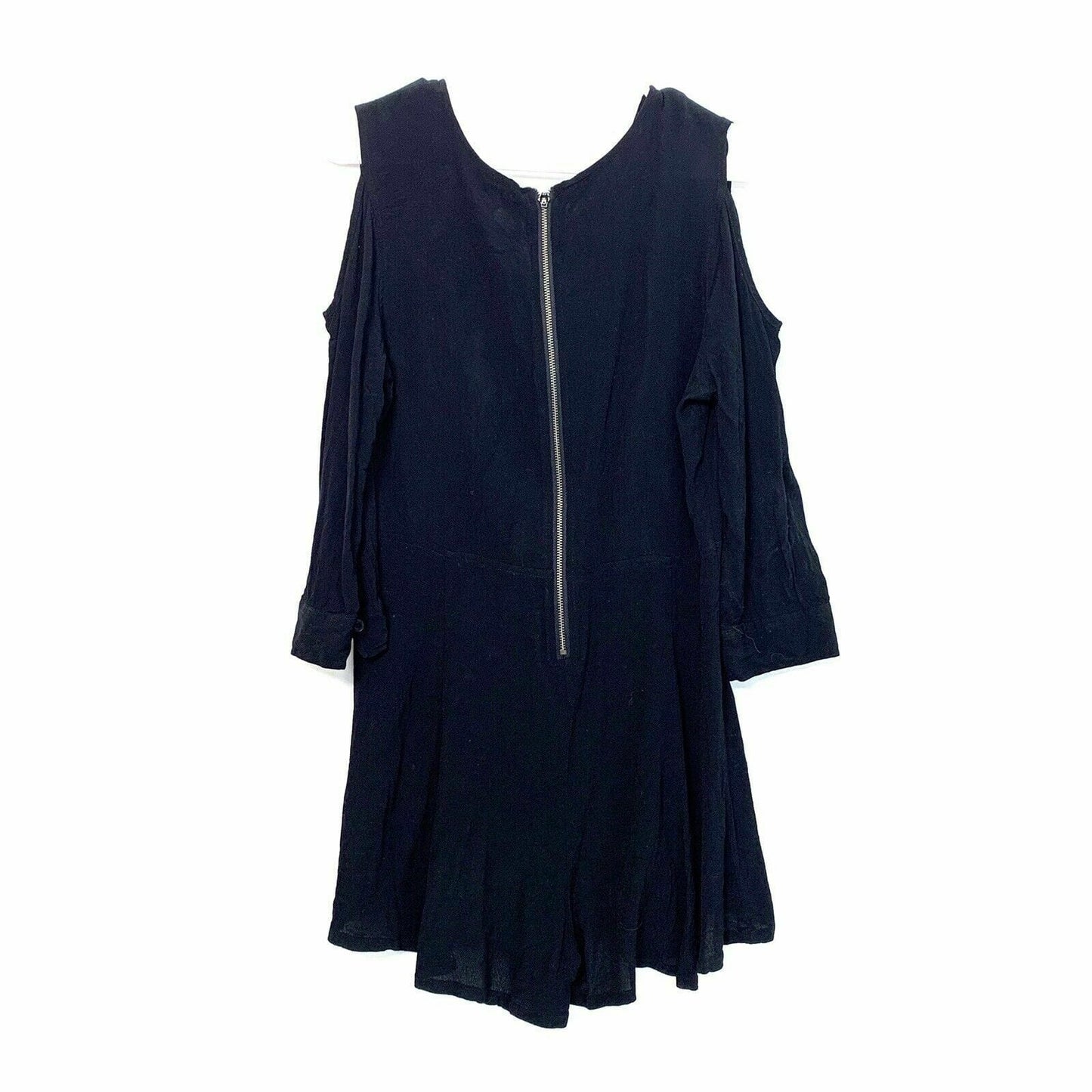 RVCA Womens Size Large Black Cold Shoulder Romper Lightweight