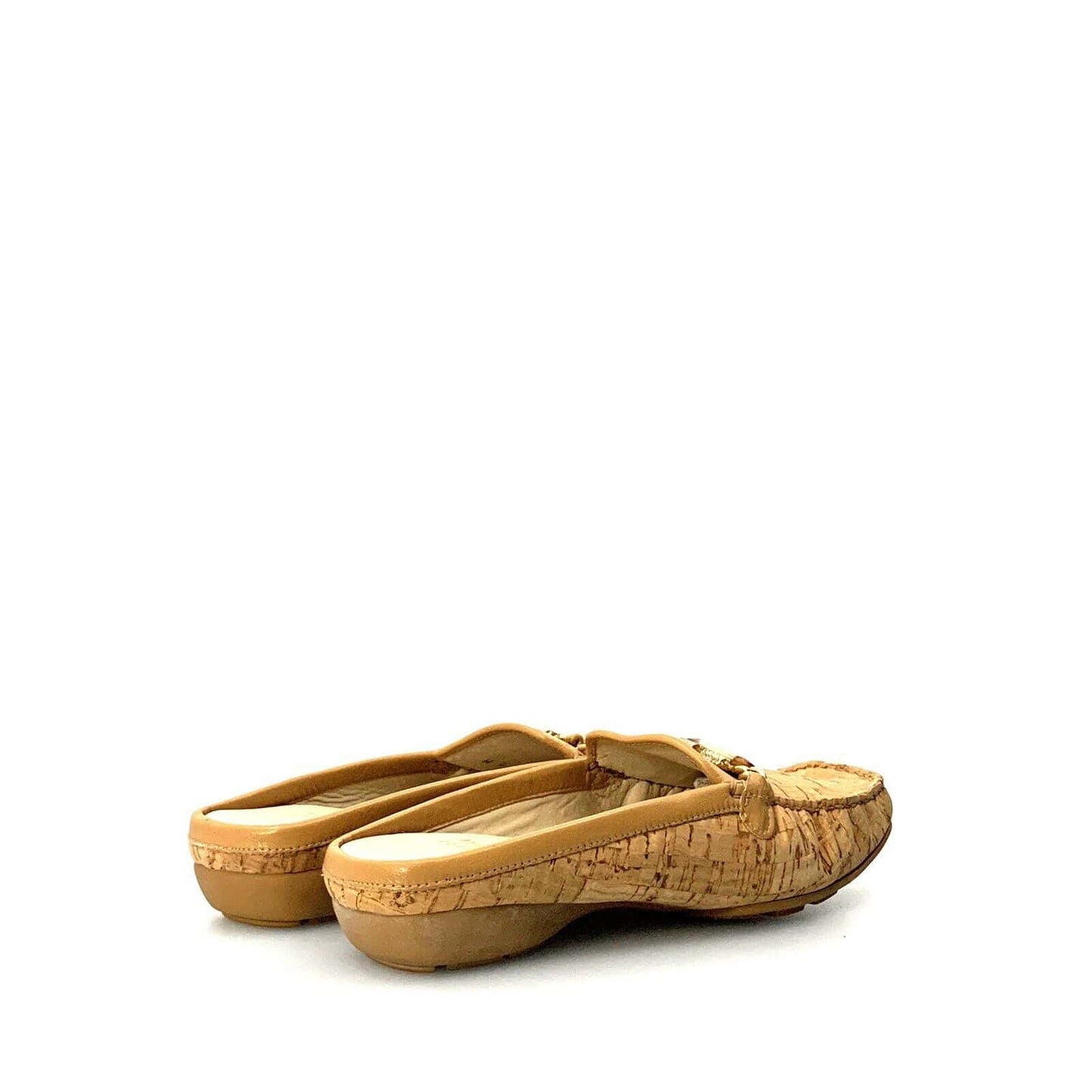 Stuart Weitzman Womens Cork Slip On Mule Loafer Driving Shoes 5M