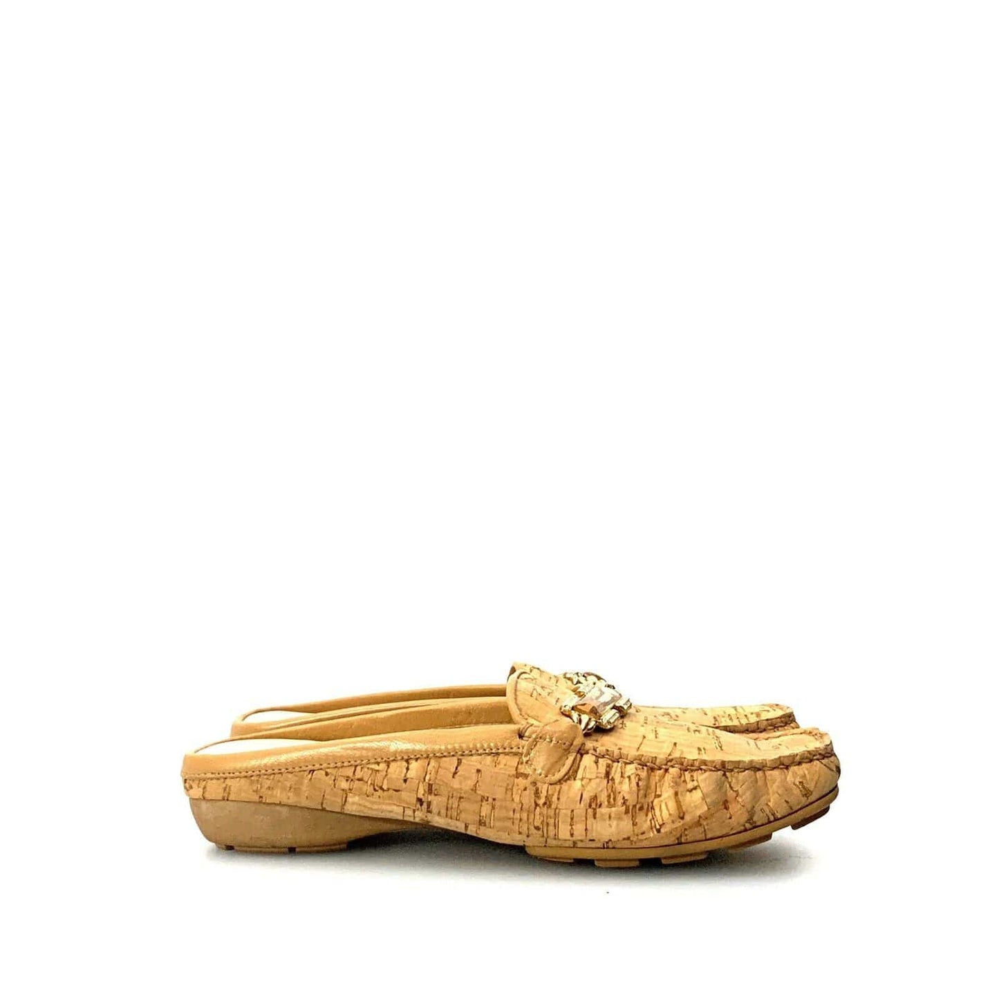 Stuart Weitzman Womens Cork Slip On Mule Loafer Driving Shoes 5M