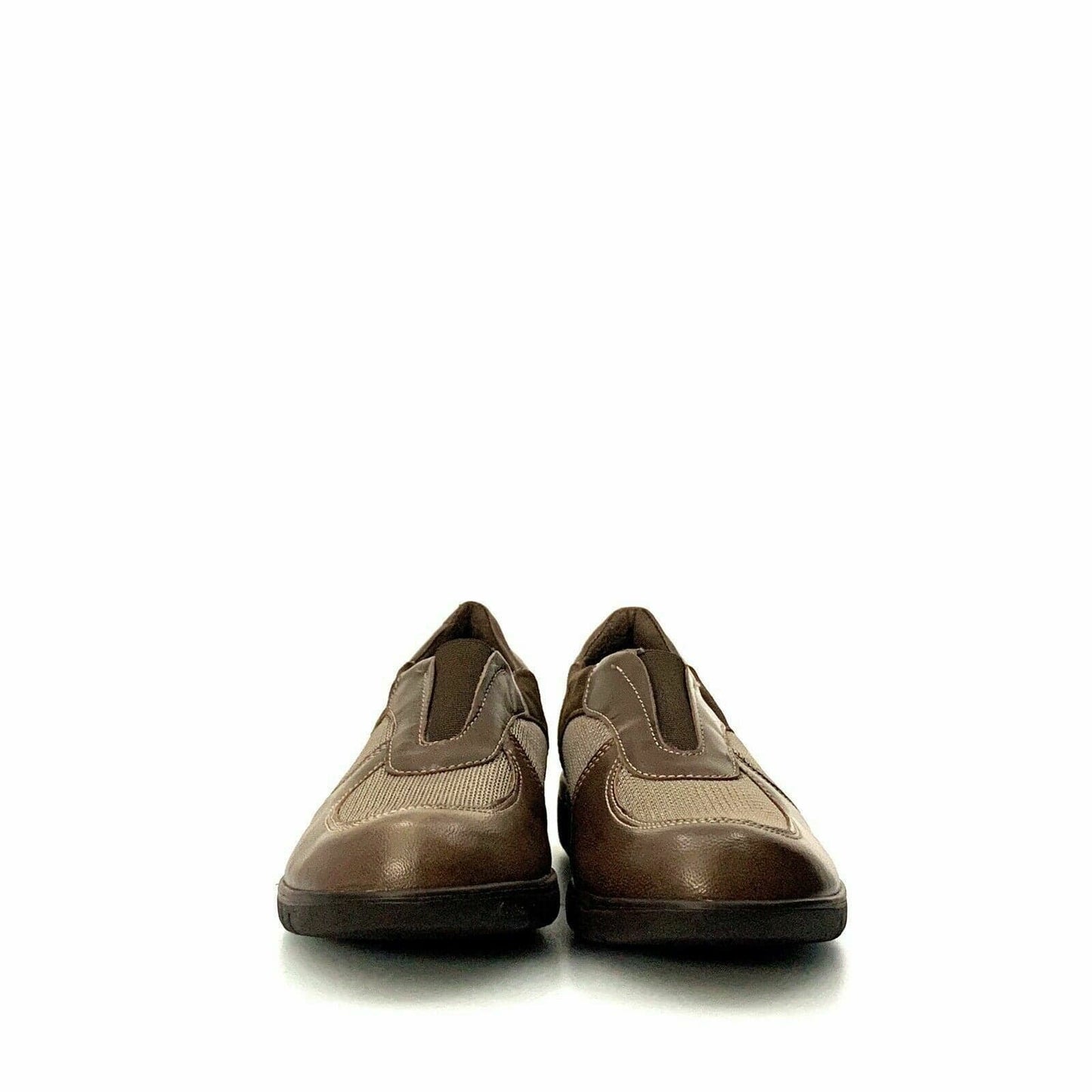 Munro American Womens Size 7.5N Brown Shoes Leather Sneakers Casual Slip Ons