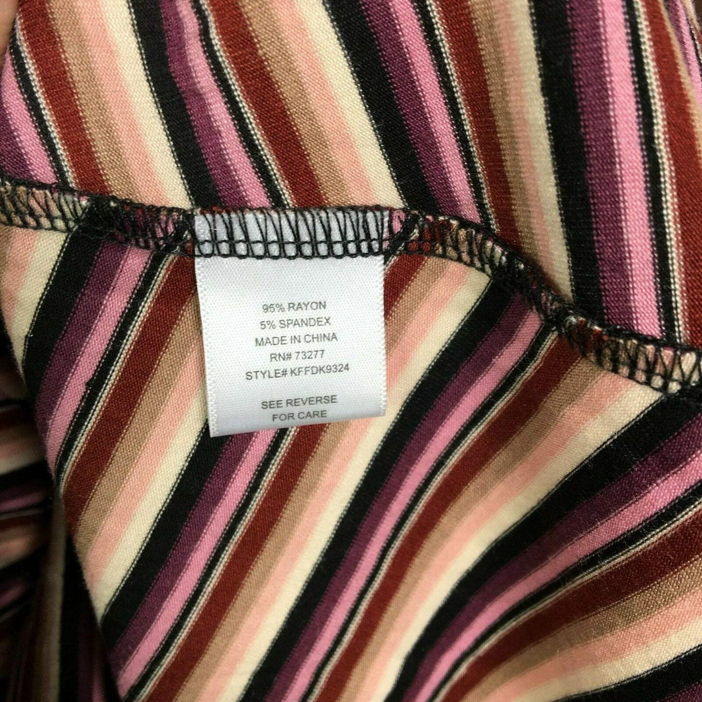 Love Fire Juniors' Plum Stripe Sweatshirt Dress - Ruffle Long Sleeve Swing - Size L - New with Tags