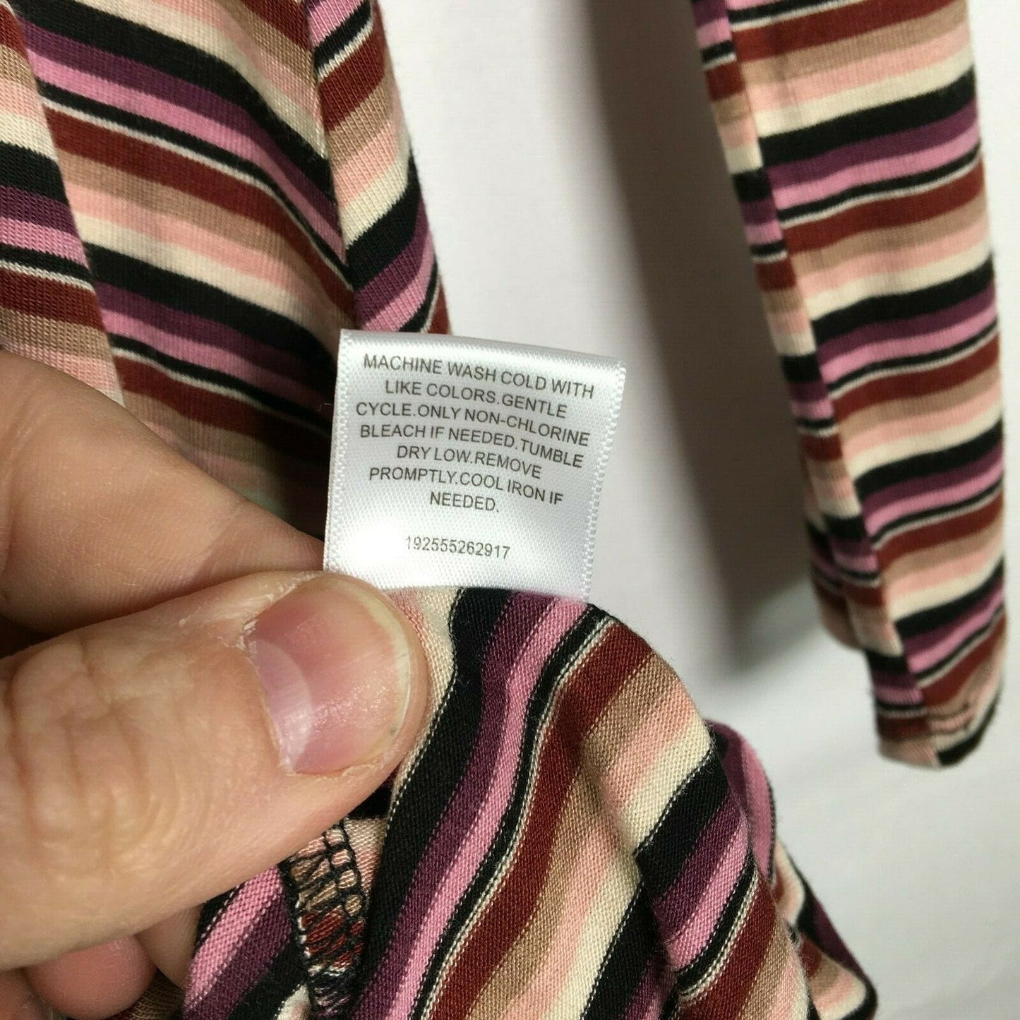 Love Fire Juniors' Plum Stripe Sweatshirt Dress - Ruffle Long Sleeve Swing - Size L - New with Tags