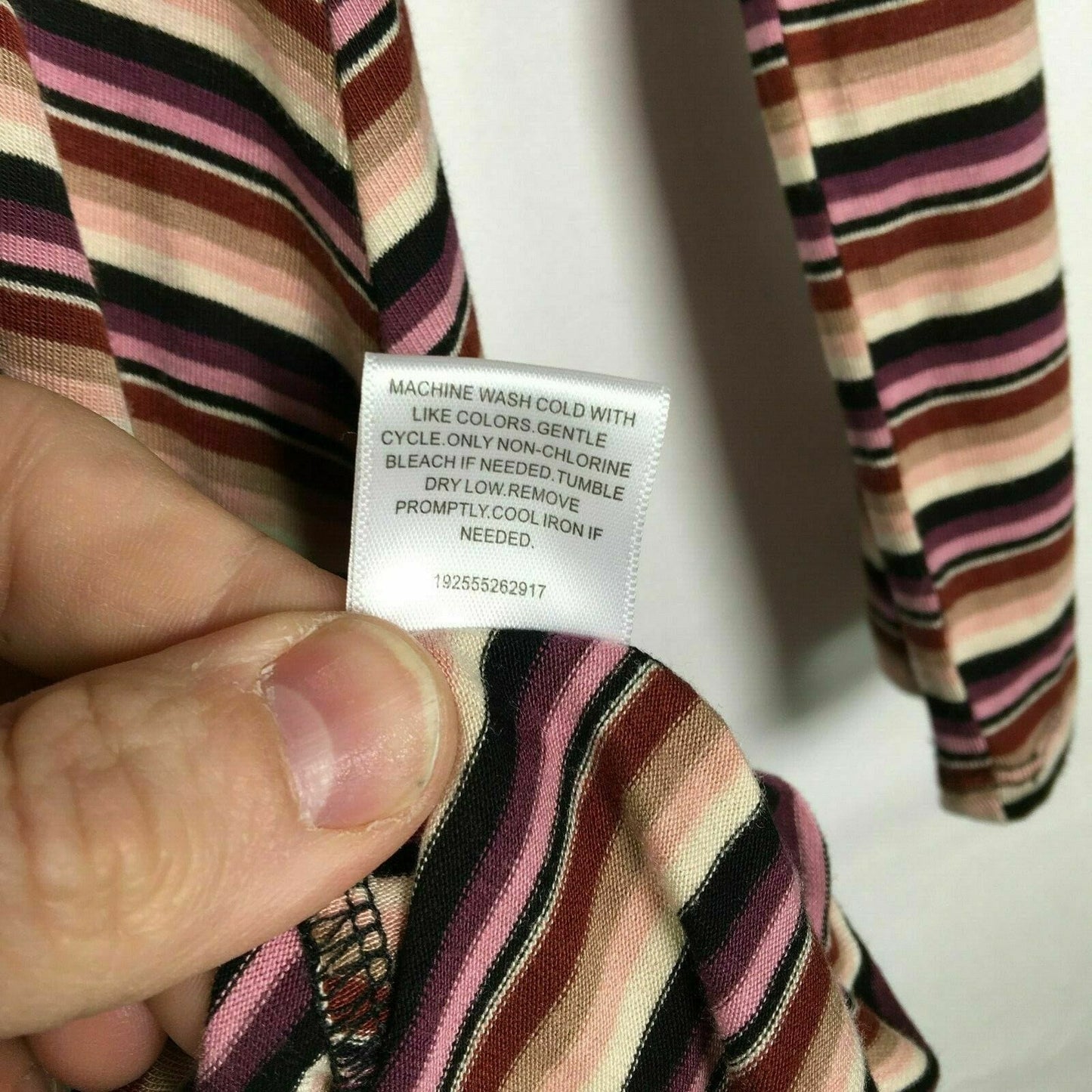 Love Fire Juniors' Plum Stripe Sweatshirt Dress - Ruffle Long Sleeve Swing - Size XS - New with Tags