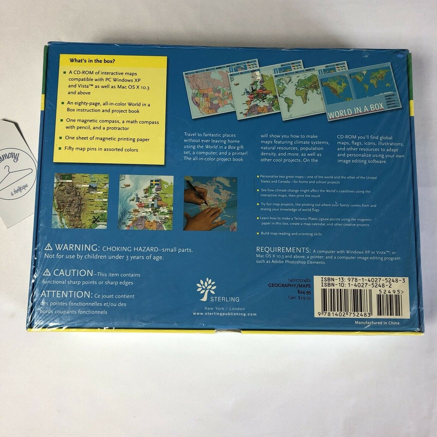 Sterling Publishing World In A Box Create & Print Your Own World Maps Ages 8 +