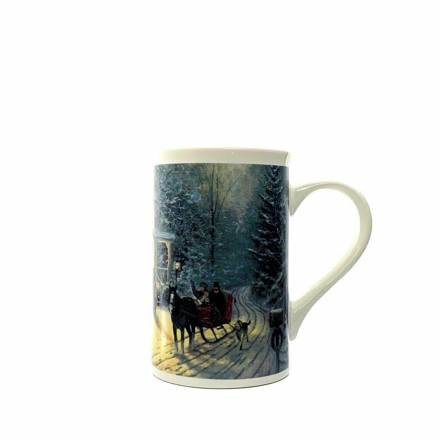 Thomas Kinkade Home For The Holidays Coffee Mug Cup 1990