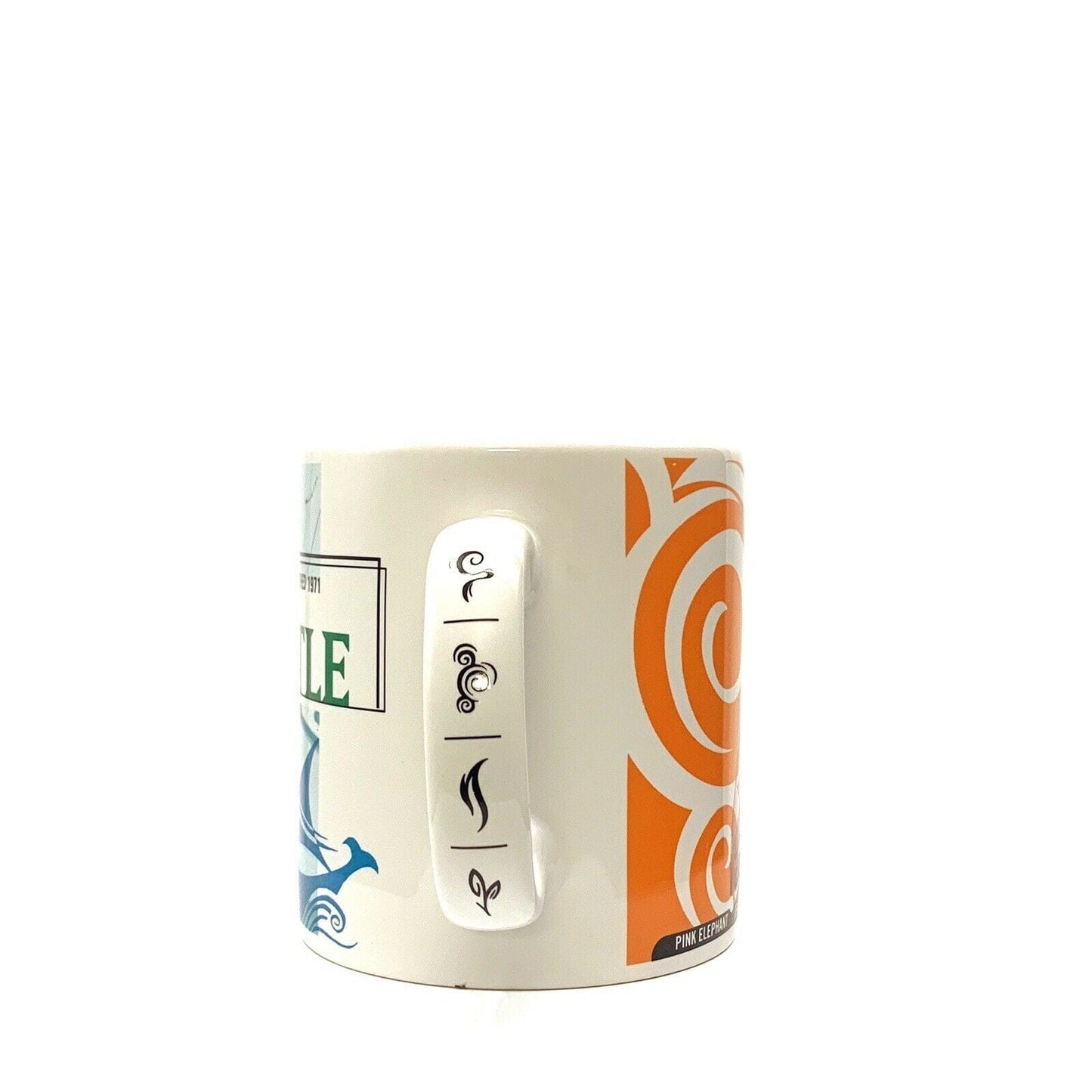 Starbucks Seattle WA Ceramic Coffee Mug Cup 1999 Elephant Carwash Fishing Boats