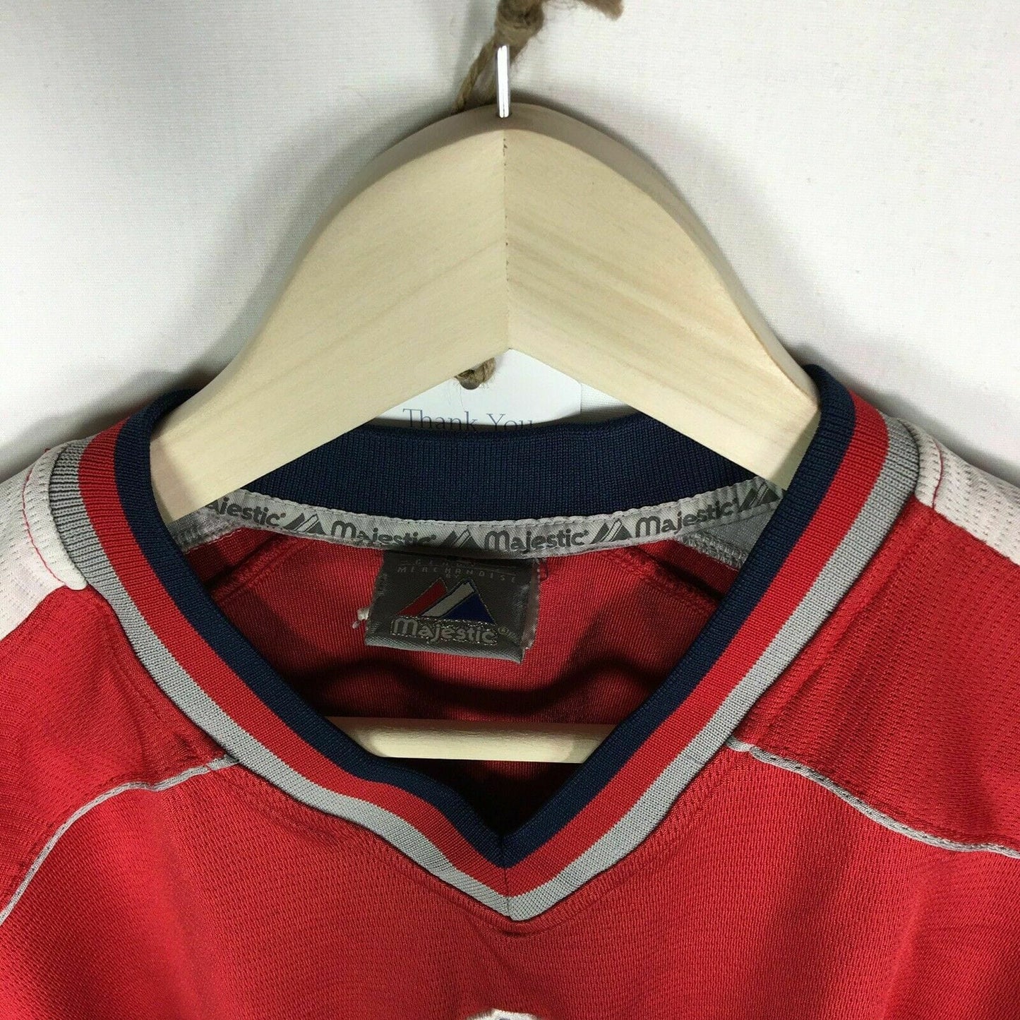 Majestic Men's Anaheim Angels Red Baseball Jersey T-Shirt - Size S - Pre-Owned