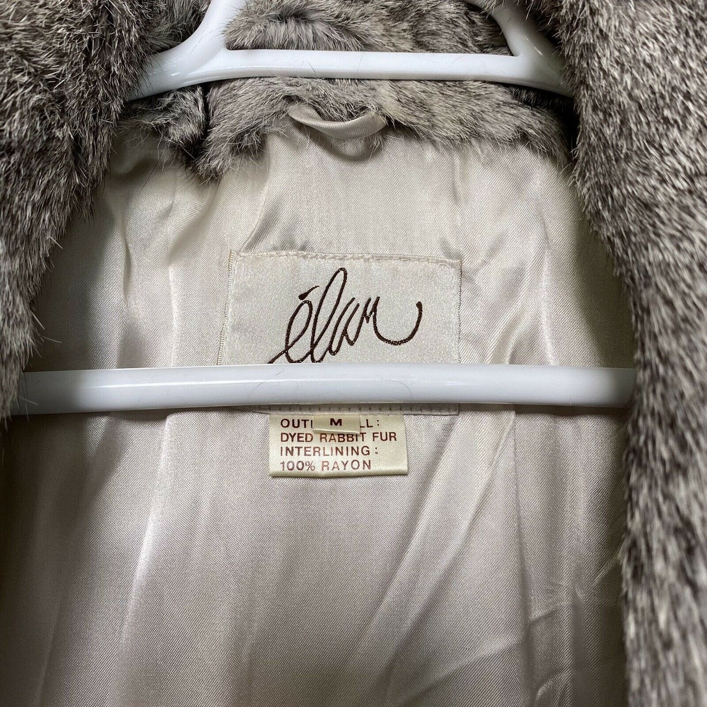 Timeless Luxury Elam Women's Real Dyed Rabbit Fur Coat Size Medium