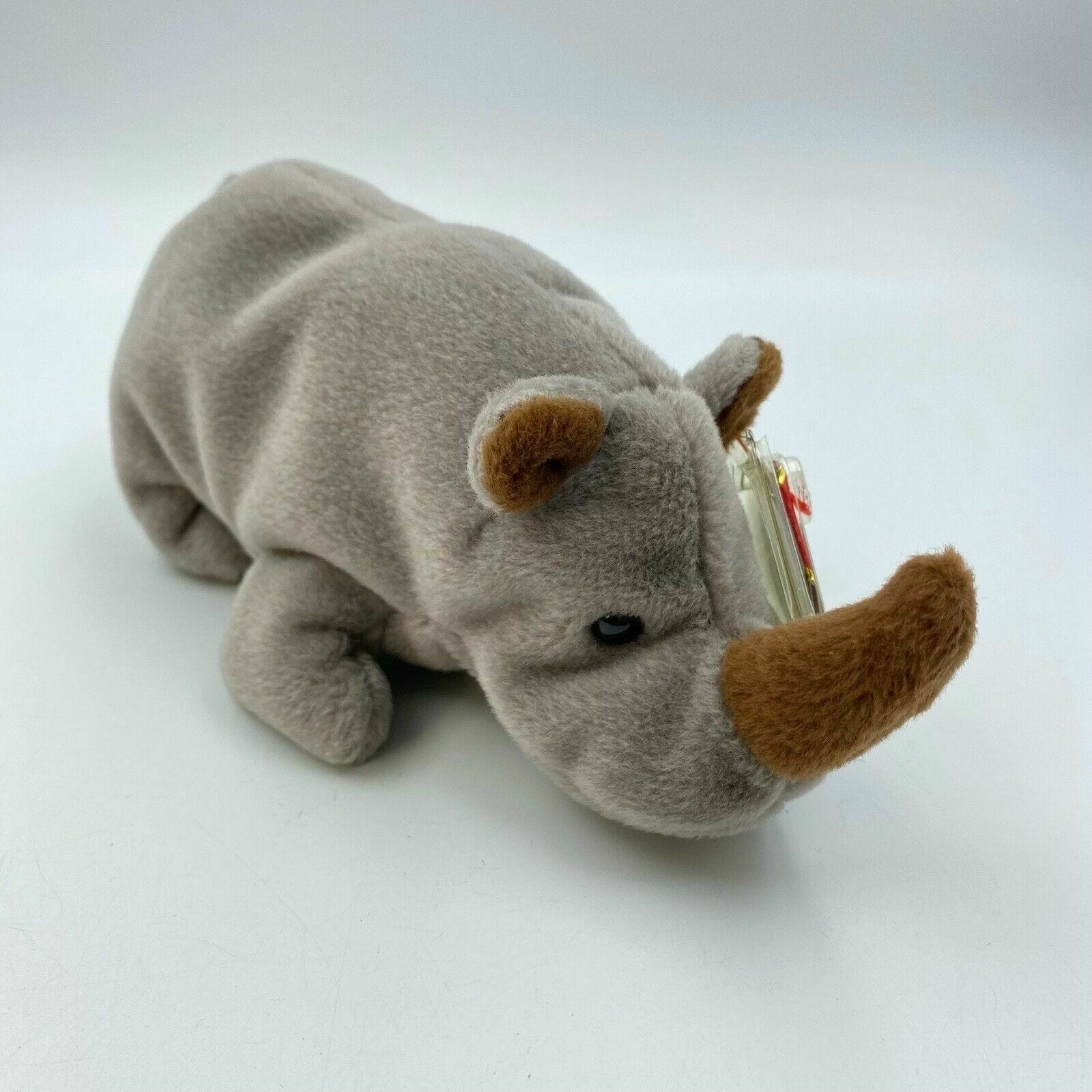 Vintage Ty Beanie Babies Spike Rhinoceros Plush Toy – 1996