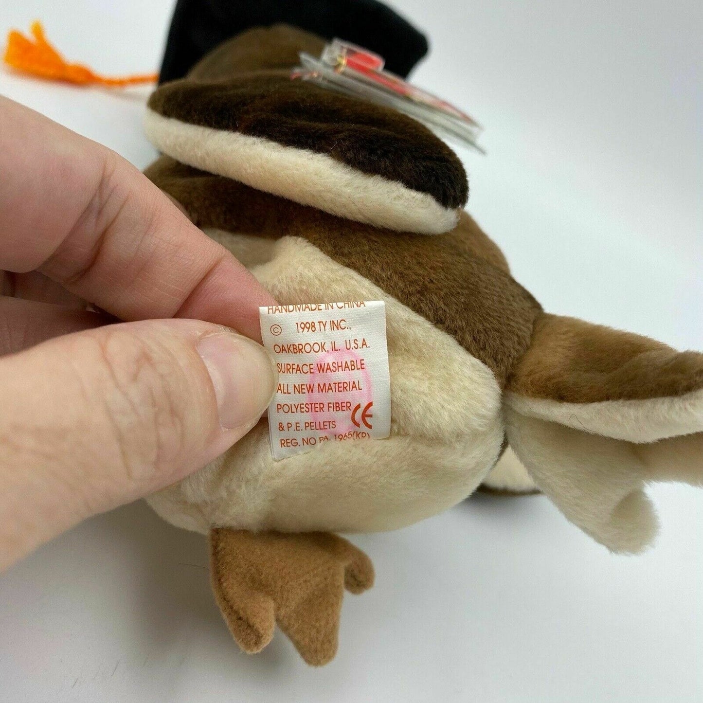 Ty Original Beanie Babies Wise The Owl Plush Toy - Excellent Condition - Vintage 1999