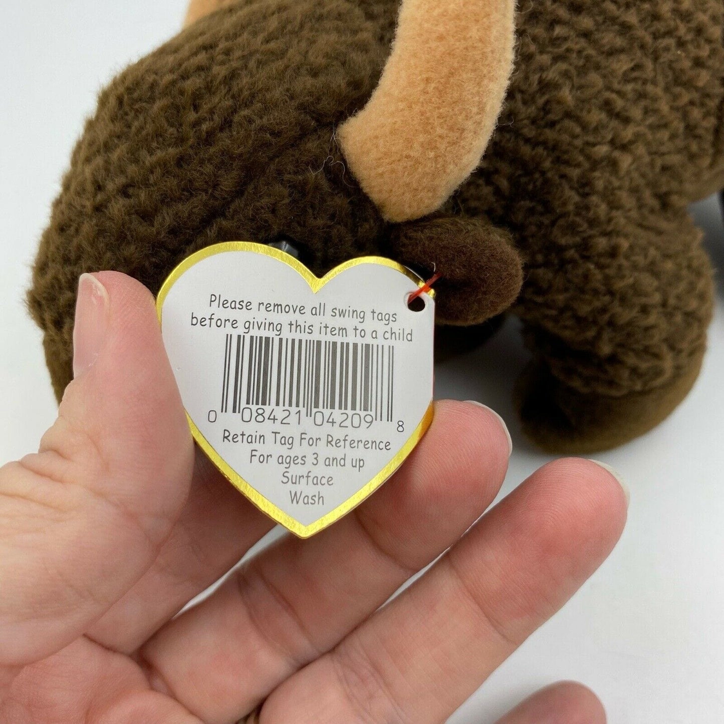 Ty Original Beanie Babies Roam The Buffalo Plush Toy - Excellent Cond. 1998