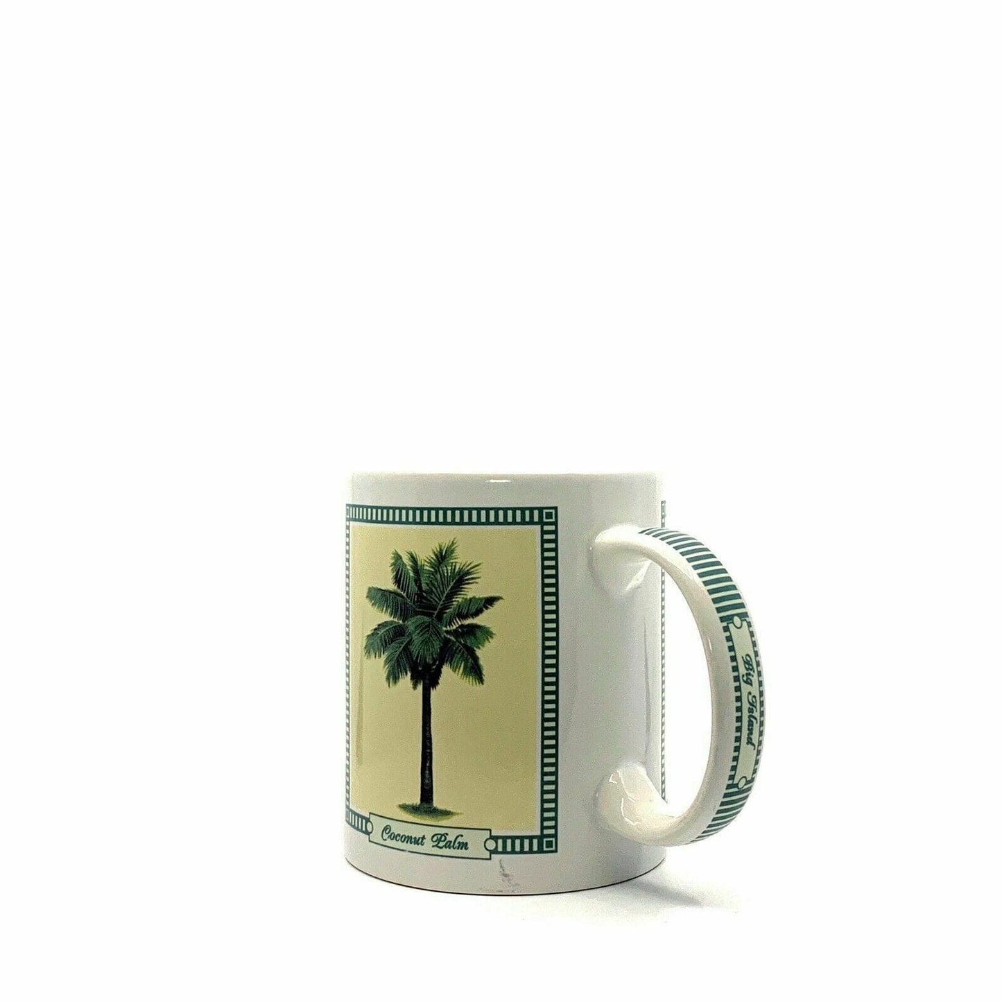 Vintage-inspired Hilo Hattie Coffee Mug Tropical Palms Ceramic Very Good 2005