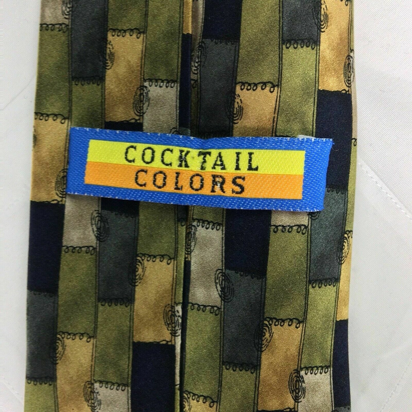Vintage Cocktail Colors Collection Men’s Multicolor Geometric Pattern Neck Tie