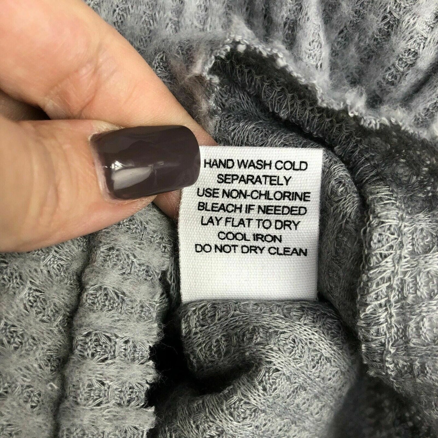 For the Republic Women's Heather Gray Waffle Knit Lightweight Cardigan Sweater - Size L