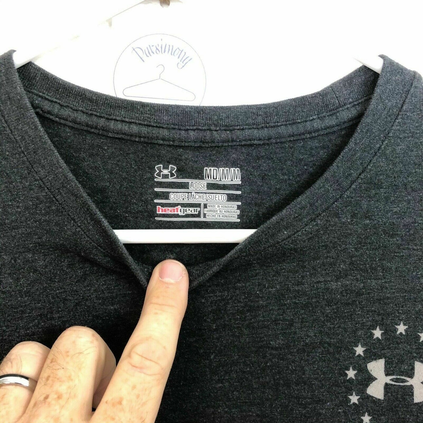 Under Armour Men's Gray 'Protect This House' T-Shirt - Size M - American Flag Graphic
