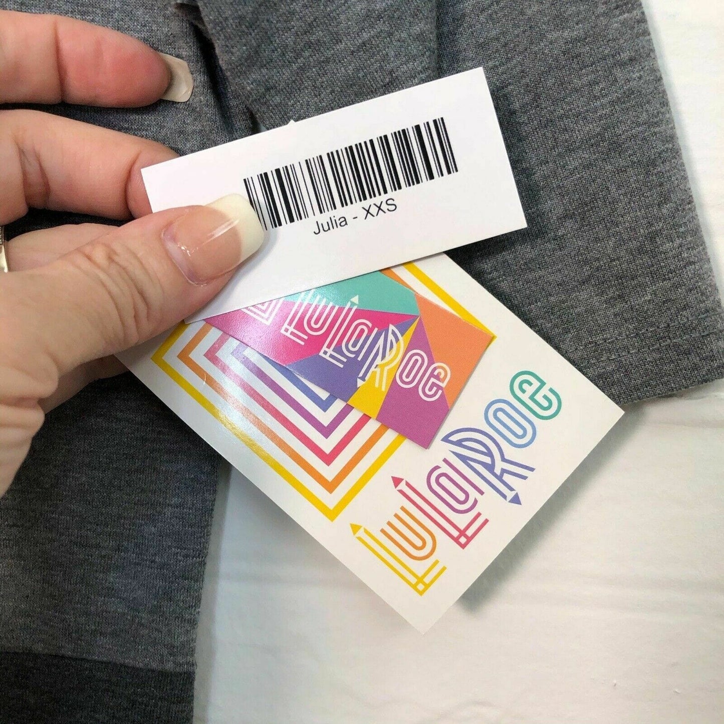 LuLaRoe Julia Bodycon Dress | XXS (00-0) | Gray/Green | Colorblock | NWT