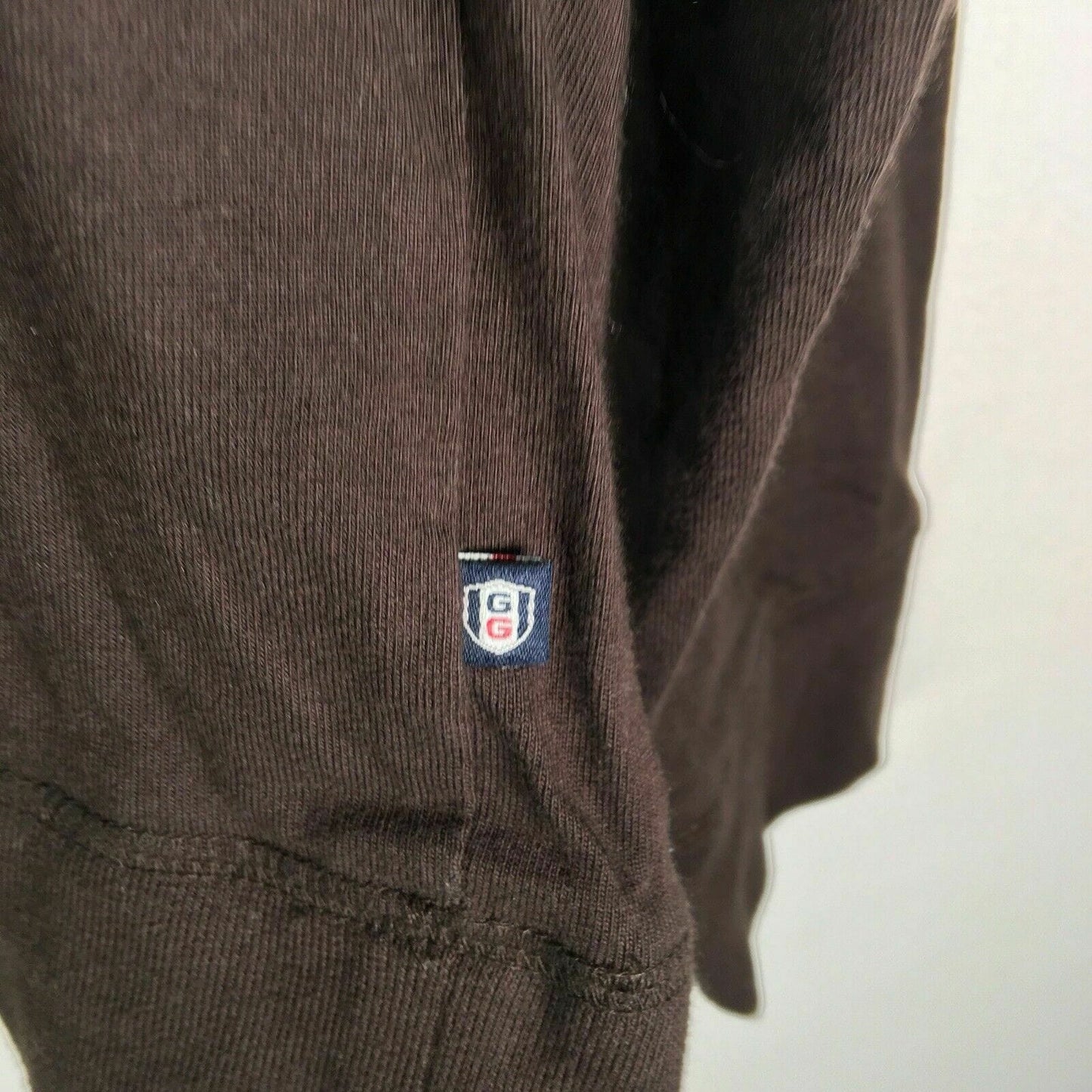 Giovanni Galli Men's Dark Brown Long Sleeve 4-Button Rugby Shirt - Size 54 (US XL) - Pre-Owned