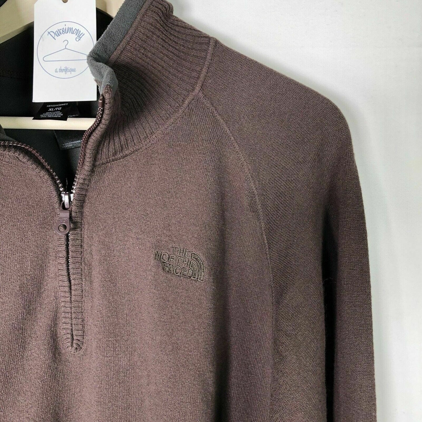 The North Face Men's Brown 1/4 Zip Pullover Sweatshirt - Size XL - Long Sleeve