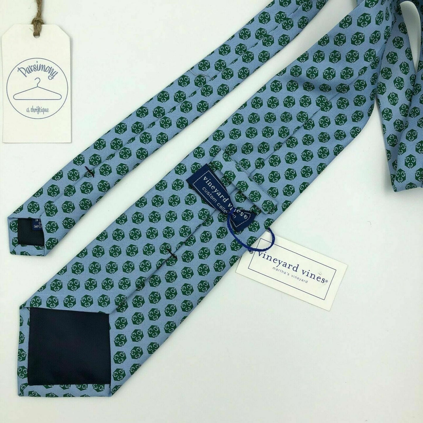 Vineyard Vines Mens Custom Tie Old Mutual Insurance Financial Services Blue Green