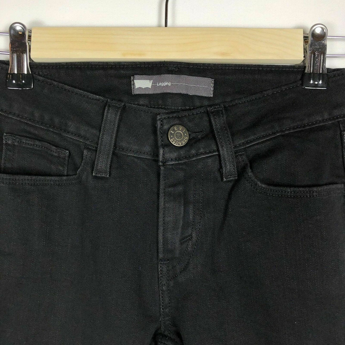 Levi's Women's Black Denim Skinny Jean Leggings - Size 24/25 or 0