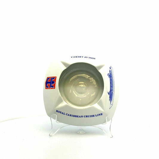 Royal Caribbean Song Of America White Porcelain Souvenir Ashtray By Schmidt