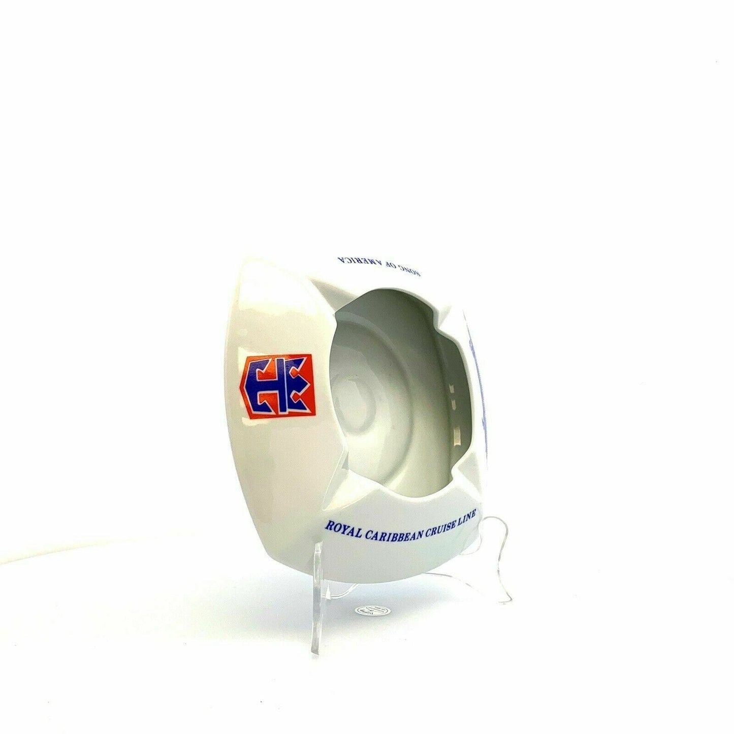 Royal Caribbean Song Of America White Porcelain Souvenir Ashtray By Schmidt