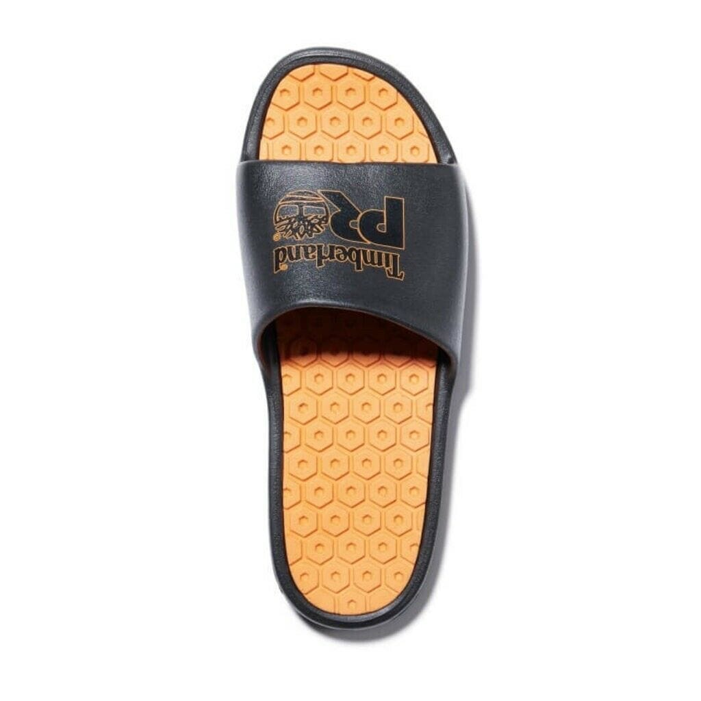 Timberland PRO Mens Slides | Size 5M | Black/Orange | Rubber Sole | Shower Shoes | New