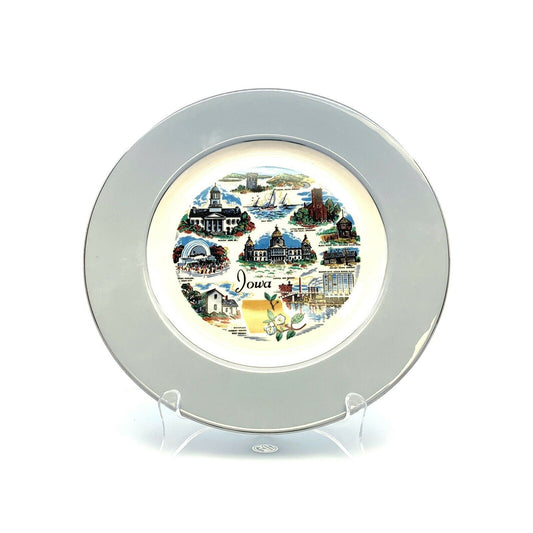 State Of Iowa Souvenir Collectible Plate, White - 9”