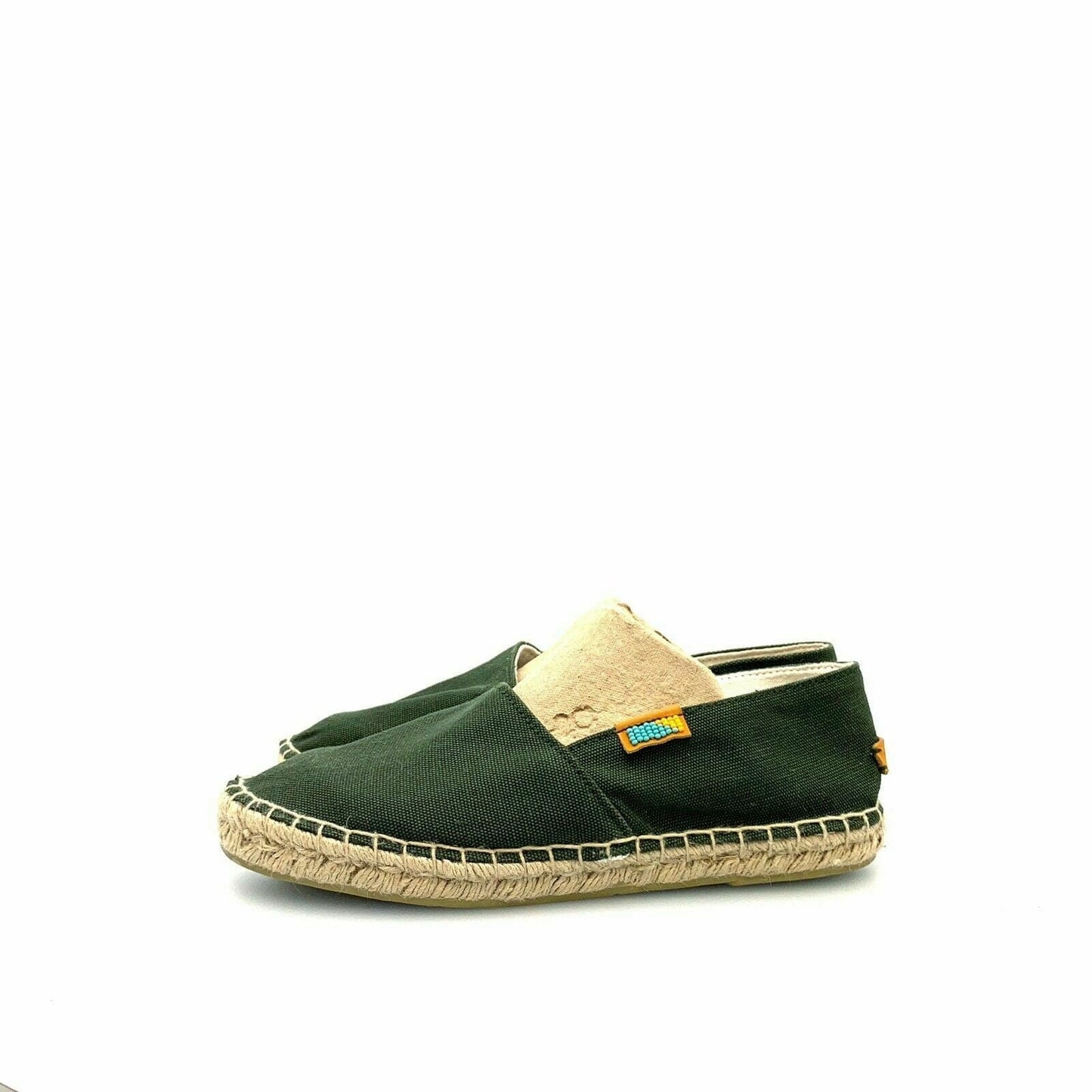 Ubuntu Womens Canvas Slip-On Shoes, Green - Size 8/9 *mismatch Handmade In Kenya
