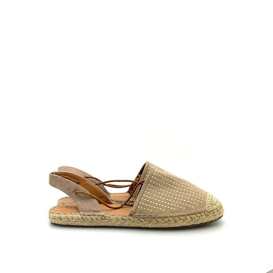 Groove Womens Leather Ankle Lace Sandals, Beige - Size 9.5
