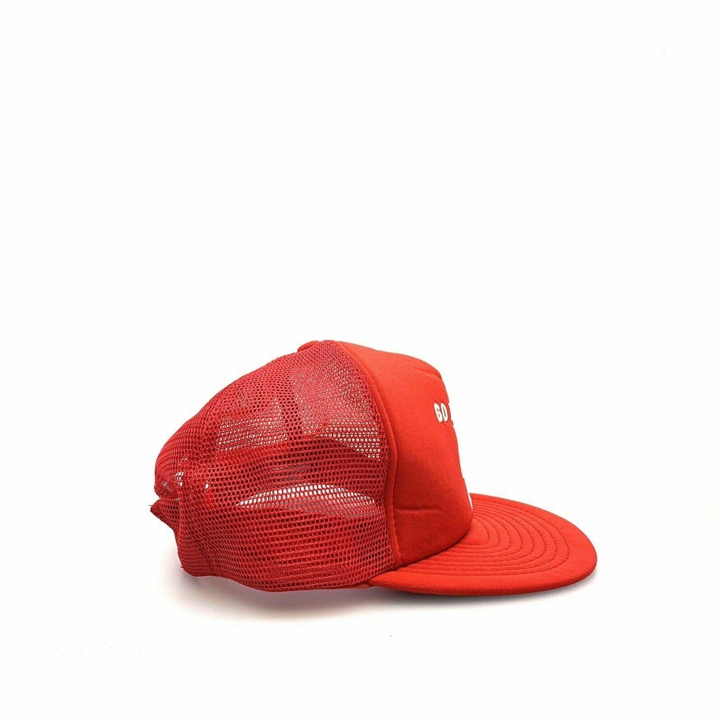 Vintage San Sun GO BIG RED Herbie Husker Foam Mesh Snapback Trucker Hat, RED - OSFA