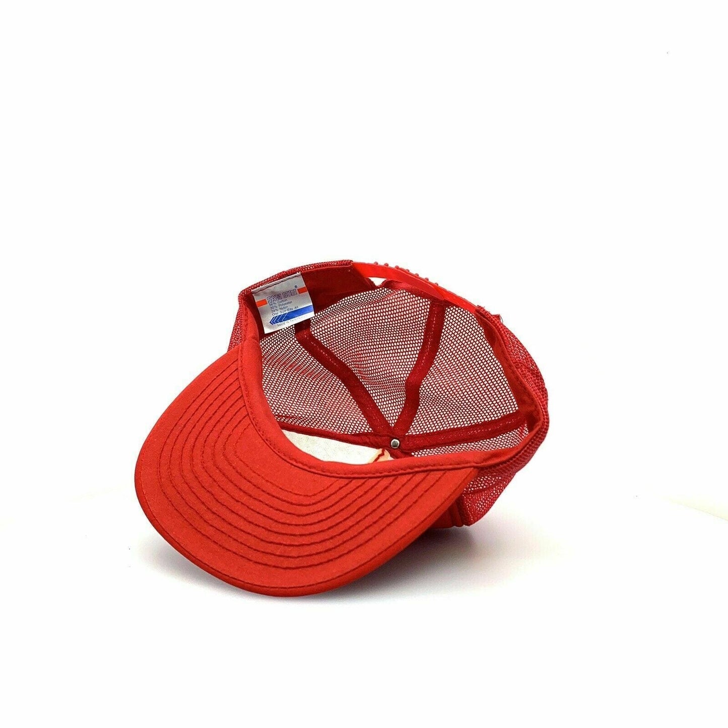 Vintage San Sun GO BIG RED Herbie Husker Foam Mesh Snapback Trucker Hat, RED - OSFA