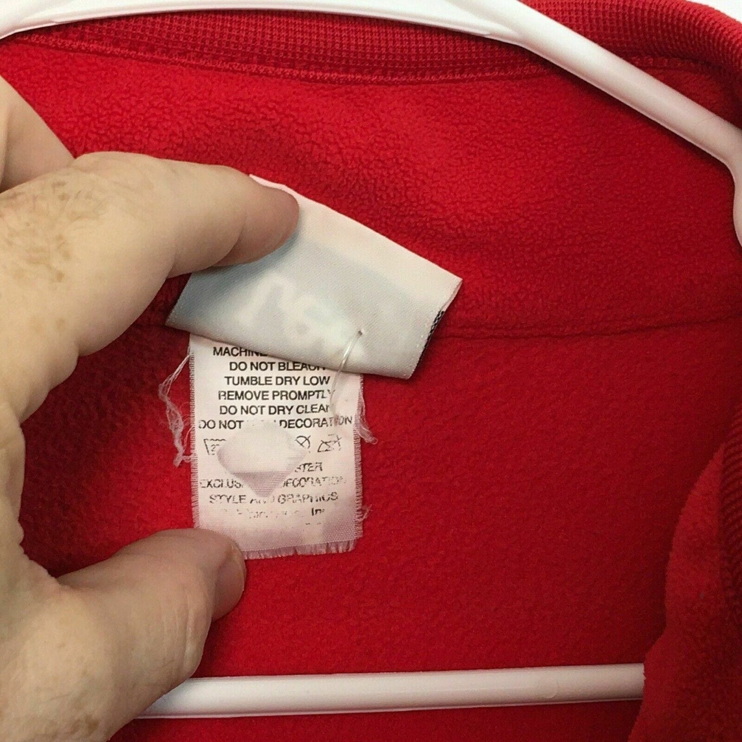 Vintage Lee Detroit Red Wings Pullover Sweatshirt - Size XL - Red Fleece 1/4 Zip